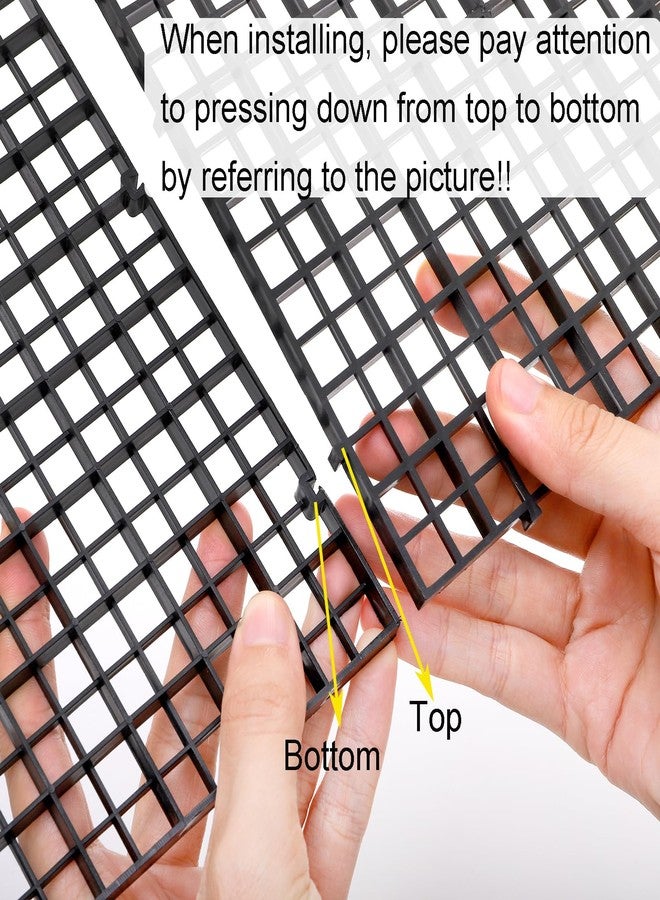 Okllen 12 Pack Aquarium Fish Tank Divider Plastic Egg Crate, Bottom Tray Grid Isolation, Plastic Egg Crate Grid Divider Tray for Mixed Breeding Light Diffuser - Image 3